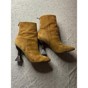 ASOS Geometric Heel Suede Mini Boot 8